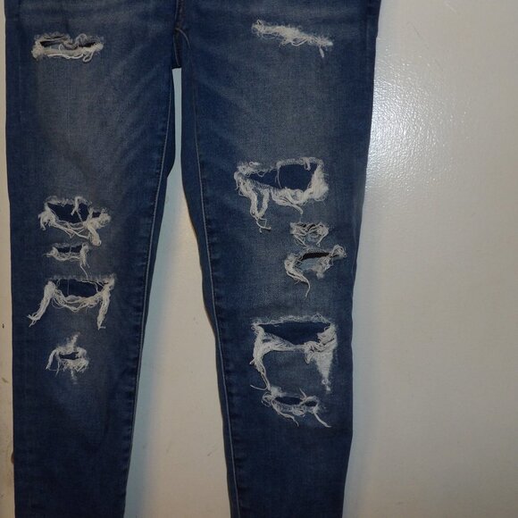 American Eagle Hi-Rise Jegging Skinny Distressed Jeans Sz 2 Regular - Picture 3 of 9